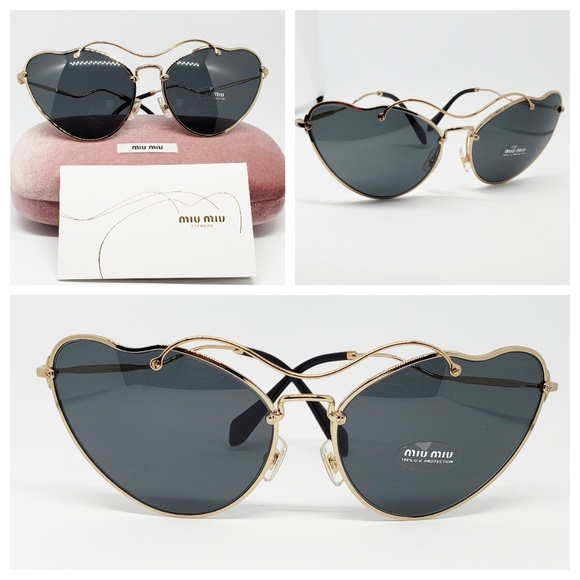 Miu Miu Accessories - Miu Miu Sunglasses Butterfly oversized Gold Frame